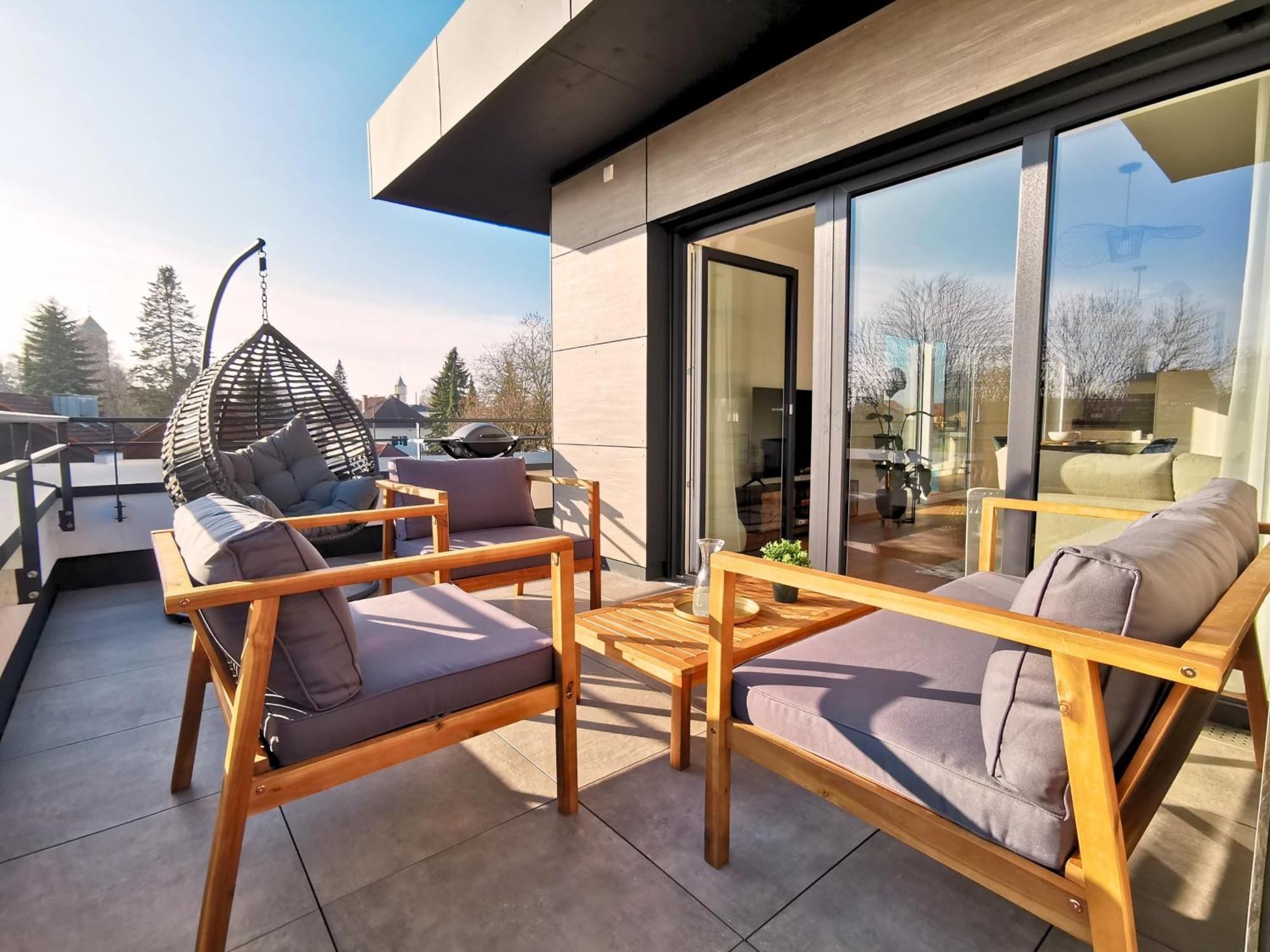 Fynbos Penthouse Deluxe, Balkon, Parkplatz Appartement Straubing Buitenkant foto